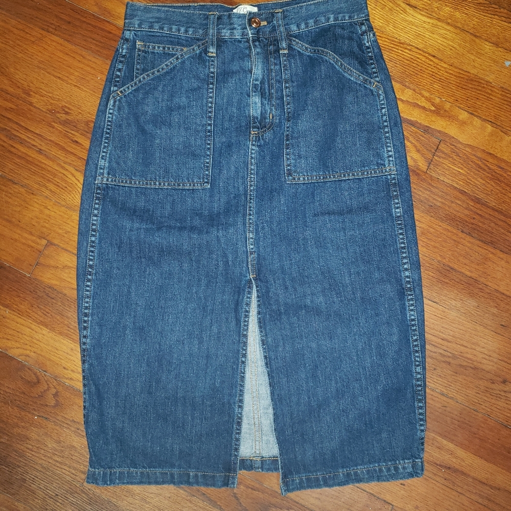 J Crew Denim Skirt Size 28 EUC